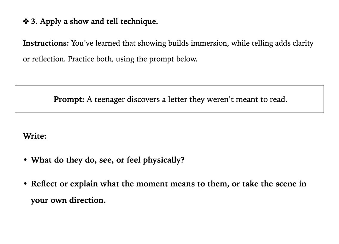 Writing with Emotion Worksheet