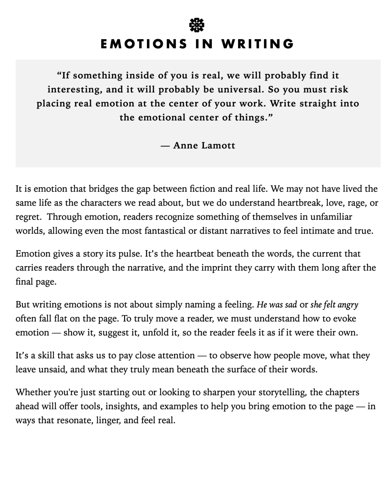 Writing with Emotion Module
