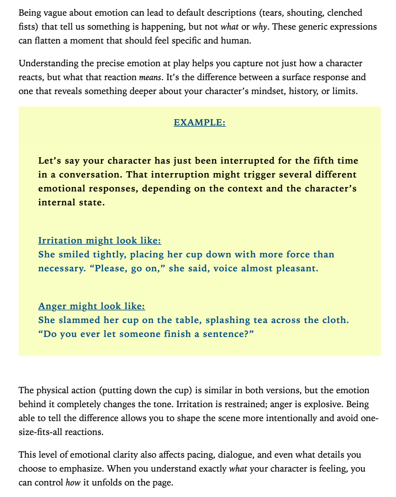 Writing with Emotion Module