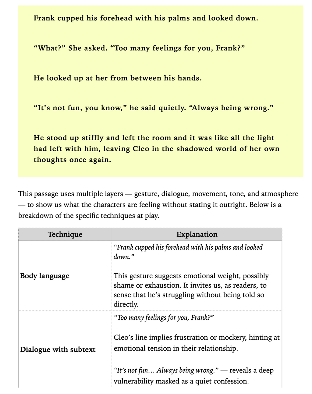 Writing with Emotion Module