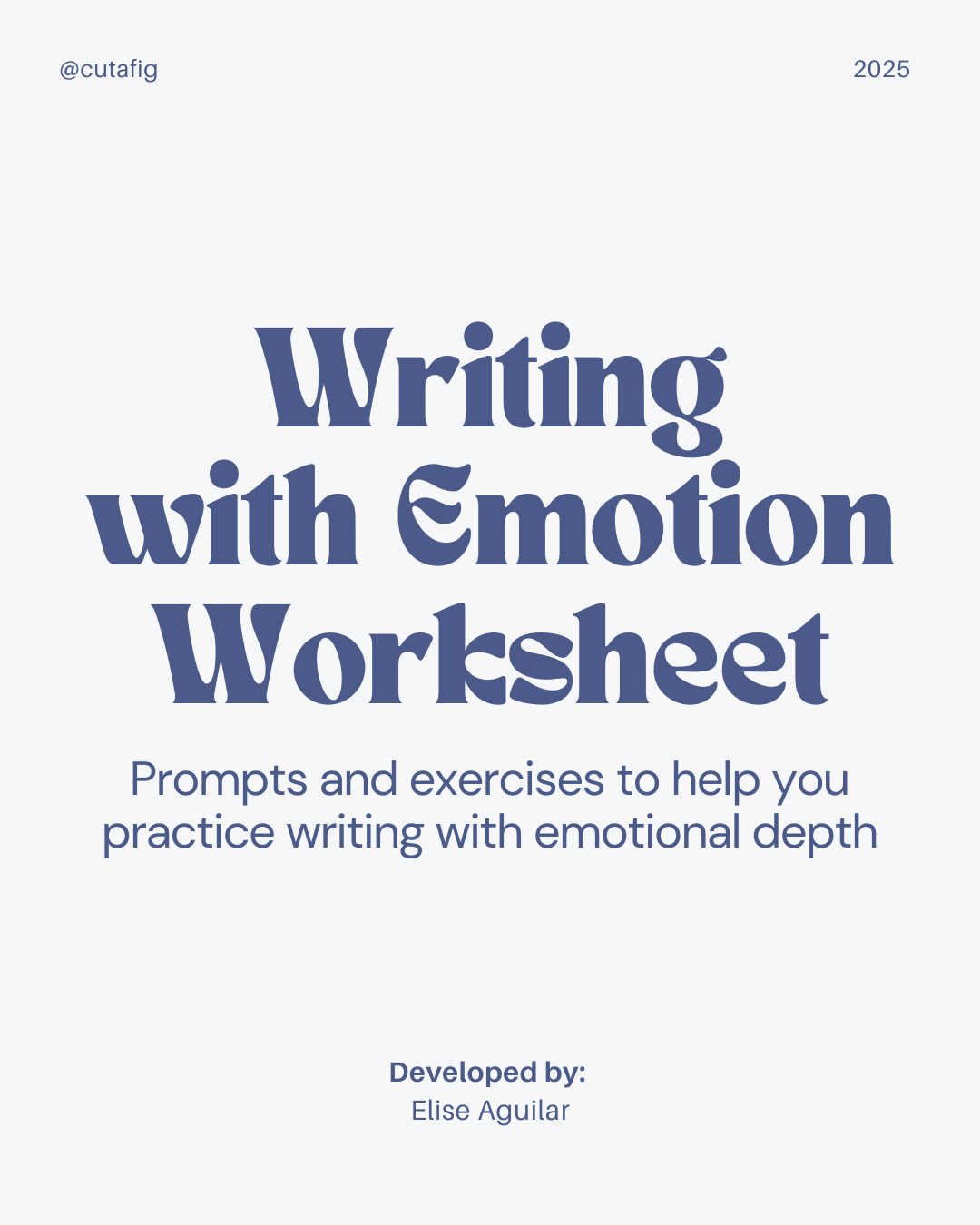 Writing with Emotion Worksheet